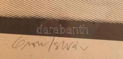 Orosz István (1951- ): Kézrajz. C-print, papír, jelzett, üvegezett keretben, 31×22 cm