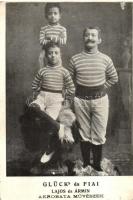 Glück és fiai, Lajos és Ármin akrobata művészek / Hungarian circus acrobats