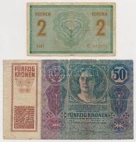 1914. 2K "C" sorszámjel, hamis "Csáktornya 1919. jan. 27." felülbélyegzéssel + 5...