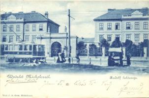 1899 Miskolc, Rudolf laktanya, villamos (vágott / cut)