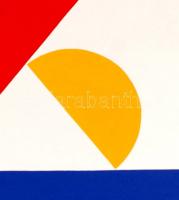 Dévényi János (1956-): Félkörívek. Akril, vászon, jelzett, 60×60 cm