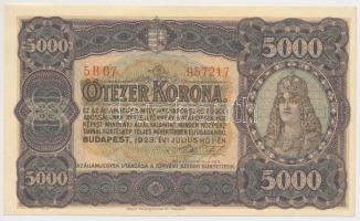 1923. 5000K "Magyar Pénzjegynyomda Rt. Budapest" T:II,II-