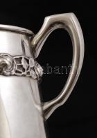 Ezüst(Ag) rózsamintás füles cukortartó, jelzett, nettó: 234 g