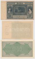 Németország / Weimari Köztársaság 1922-1923. 8db-os vegyes bankjegy és szükségpénz tétel, közte &quo...