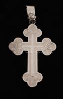 Ezüst(Ag) pravoszláv kereszt függő, 9x5 cm, jelzett, nettó: 22,5 g