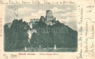 Zboró, Zborov; várrom, kiadja Divald Adolf / castle ruin