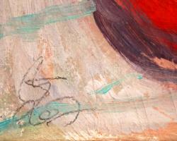 Olvashatatlan jelzéssel: Csendélet almákkal, vászon, olaj, 34x34 cm