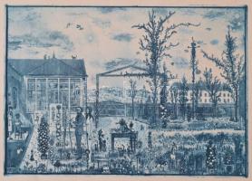 Jelzéssel a képen belül: Gross Arnold (1929-2015) Tordai műterem I., papír, offset, 28x41cm. A papír...