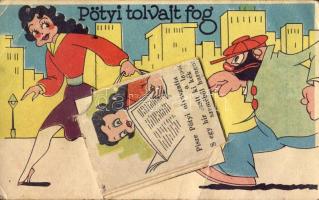 Képregényes lap: Pötyi tolvajt fog (EB)