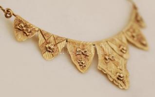 Arany collie igényes ötvösmunkával, Au., nettó:5,2gr.,  jelzett, 40cm, díszdobozban /Gold collie dem...