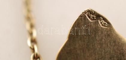 Arany collie igényes ötvösmunkával, Au., nettó:5,2gr.,  jelzett, 40cm, díszdobozban /Gold collie dem...