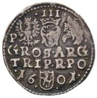 Lengyel Királyság 1601. 3Gr Ag "III. Zsigmond" Poznan (2,26g) T:2- Poland 1601. 3 Grossi A...