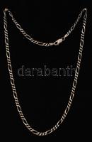 Ezüst(Ag) figaro nyaklánc, jelzett, h: 54 cm, nettó: 17,8 g