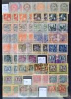 Háború előtti magyar okmánybélyeg tétel összefüggő párokban berakólapon (17.600)