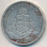 1936. 2P Ag "Liszt Ferenc" T:2- patina