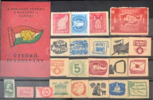 23 db úttörő tagdíj és jutalom bélyeg