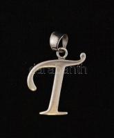 Ezüst(Ag) "T" betű alakú függő, jelzett, 2x1,5 cm, nettó: 1,5 g