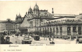 Budapest VI. Nyugati pályaudvar, villamosok, kiadja Ganz Antal (EB)
