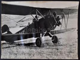 cca 1920 HA-RAE jelzésű repülőgép fotó, 30x40 cm /  cca 1920 , HA-RAE sign airplane, 30x40 cm