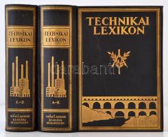 Lósy-Schmidt Ede dr., Barát Béla dr.(szerk.): Technikai lexikon. Építészet, mérnöki, és gépészmérnöki tudományok. I-II. kötet. 1800 szövegábrával, 180 képel. Budapest, 1928, Győző Andor kiadása.  Aranyozott, kiadói egészvászon kötéseben, 824-653 p.  A borító picit foltos. Az egyik melléklet gyűrött. Ezt leszámítva jó állapotban van.