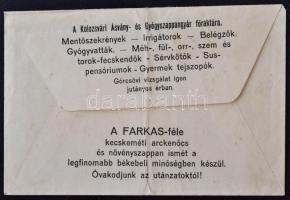 cca 1930 Balatoni Farkas Ignác és dr. Farkas Béla gyógyszertára a Mátyás Királyhoz,Kecskemét, recepb...
