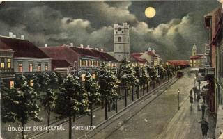 Debrecen, Piac utca éjjel (kopott sarkak / worn edges)