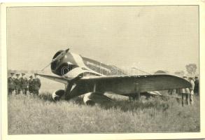 Justice for Hungary! Az óceán repülés emlékére, kiadja a Magyar Aero Szövetség / Hungarian pilots, memorial card for their flight across the ocean, aeroplane, irredenta (fa)