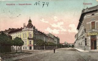 Temesvár, Timisoara; Hunyadi út, gyógyszertár, Siewbrucher Bier / street, pharmacy (EK)