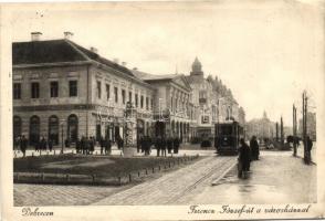 Debrecen, Ferencz József út, városháza, villamos (EK)