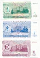 Transznisztria 1994. 1R + 1993. 5R + 1993. 10R T:I
Transnistria 1994. 1 Ruble + 1993. 5 Ruble + 199...