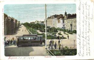 Sopron, Deák tér, villamos, Stagl F. fényképész (Rb)