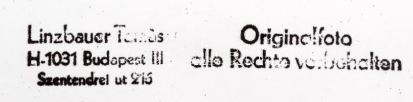 Linzbauer Tamás: Budapest, az 50-es és 52-es villamos, pecséttel jelzett fotó, 9x14 cm