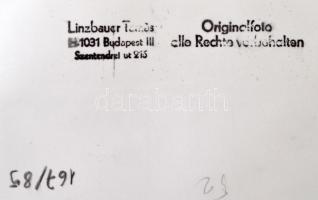 Linzbauer Tamás: Budapest, az 52-es villamos, pecséttel jelzett fotó, 9x14 cm