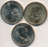 Amerikai Egyesült Államok 2007P 1$ "John Adams" + 2008P 1$ "Andrew Jackson" + 1$...