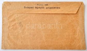 Vajna József Városi Gyógyszertára Budapest receptborítékja