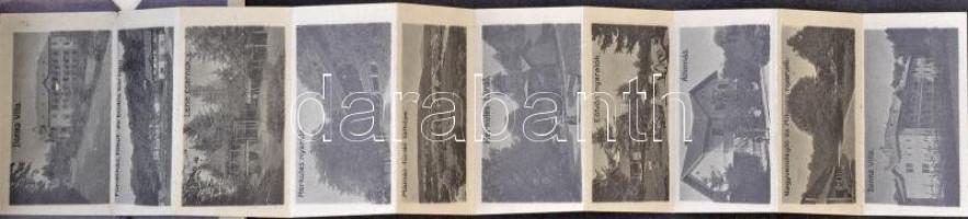 Málnásfürdő, Malnas-Bai; Postás leporellolap vasútállomással / post man leporellocard with railway s...