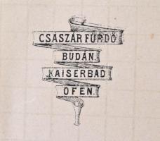 1873 Buda, A Császárfürdő igazgatójának levele a Budai Közút Vaspálya Igazgatóságához