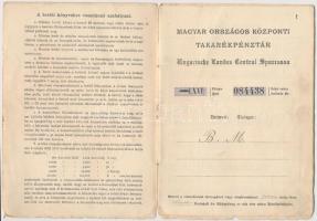 Budapest 1913-1918. "Magyar Országos Központi Takarékpénztár" betéti könyve, bejegyezésekk...