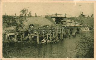 Zboreny mlyn na Strype, Weltkrieg zerstörte Mühle an der Strypa 1915 / WWI East front, damaged bridge in Ukraine  (EB)