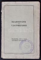 1945 Bp., Magyar Zsidók Deportáltakat Gondozó Országos Bizottsága által kiállított igazolvány és iga...