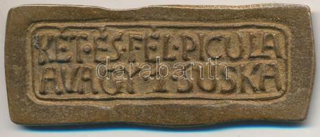 Asszonyi Tamás (1942-) DN "Szentendre / Két és fél picula avagy 1 suska" Br plakett (20x51...