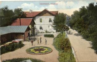 Csízfürdő, Cíz kupele; Fürdőház, kiadja Herskovits Mór (kopott sarkak / worn corners)