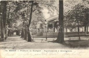 Szászrégen, Sächsisch-Regen; Vigadócsarnok a városligetben, Ignatz Hübner / hall, city park (EB)