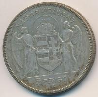 1930. 5P Ag "Horthy jobbra" T:3 kis ph., patina
Adamo P8