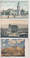 17 db RÉGI városképes lap; főként európai városok, vegyes minőségben / 17 pre-1945 town-view postcards; mostly European, mixed quality