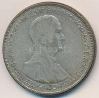 1930. 5P Ag "Horthy jobbra" T:3 kis ph. Adamo P8