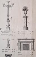 cca 1870 Marmor-Waaren-Fabrik, Bécs, illusztrált árkatalógus, 52x39cm