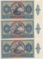 1941. 20P (3x) sorszámkövetők T:I,I- nyomdai papírránc
Adamo P12