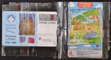 1993, 1999 Micimackós és dinós telefonkártya bontatlan csomagolásban