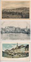 24 db RÉGI külföldi városképes lap, vegyes minőségben / 24 pre-1945 European town-view postcards, mixed quality